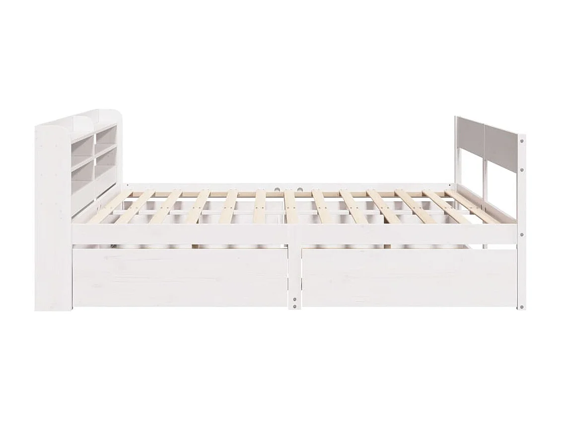 Estructura de cama sin colchón madera maciza de pino 160x200 cm