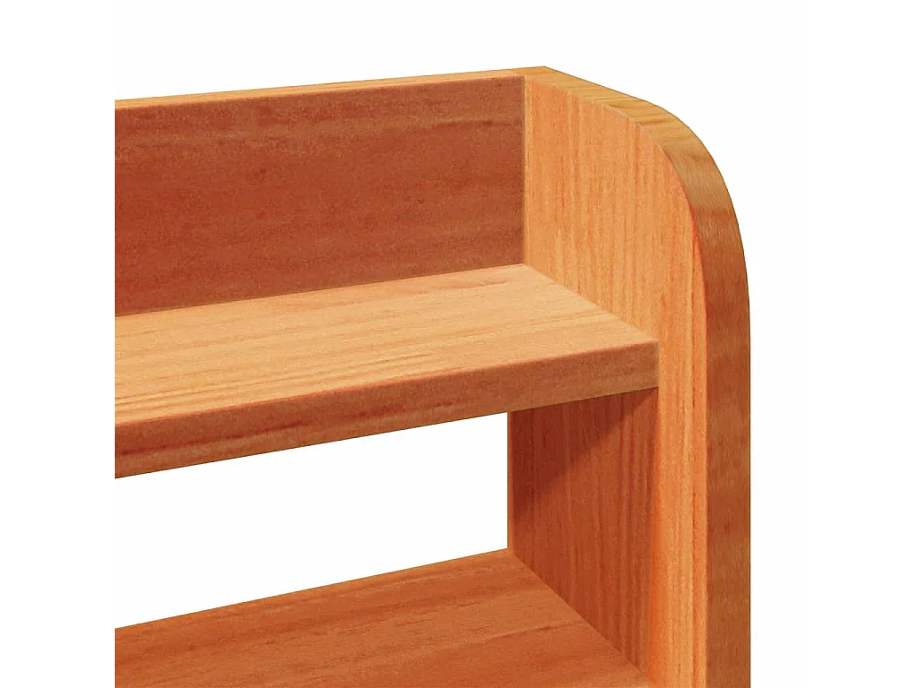 Cama sem colchão 150x200 cm madeira pinho maciça castanho-mel