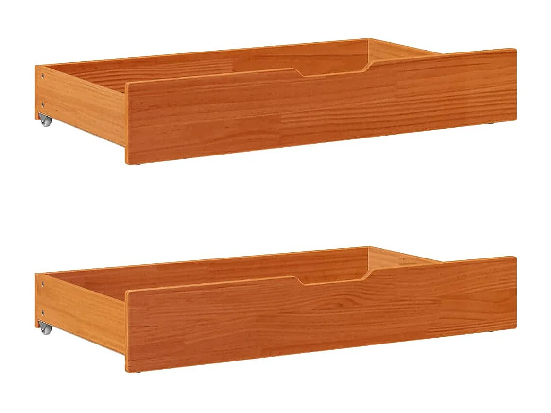 Estructura de cama sin colchón madera de pino marrón 90x200 cm