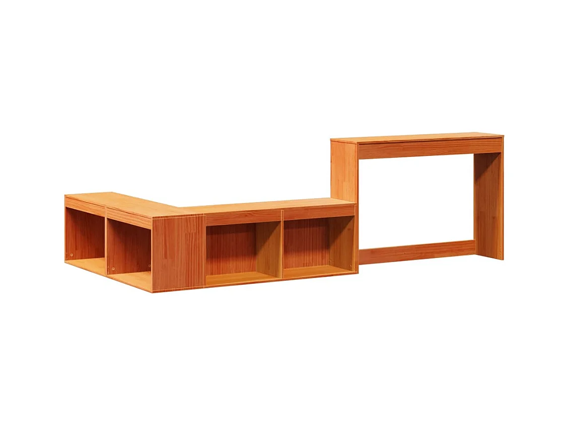 Cadre de lit sans matelas cire marron 75x190 cm bois pin massif