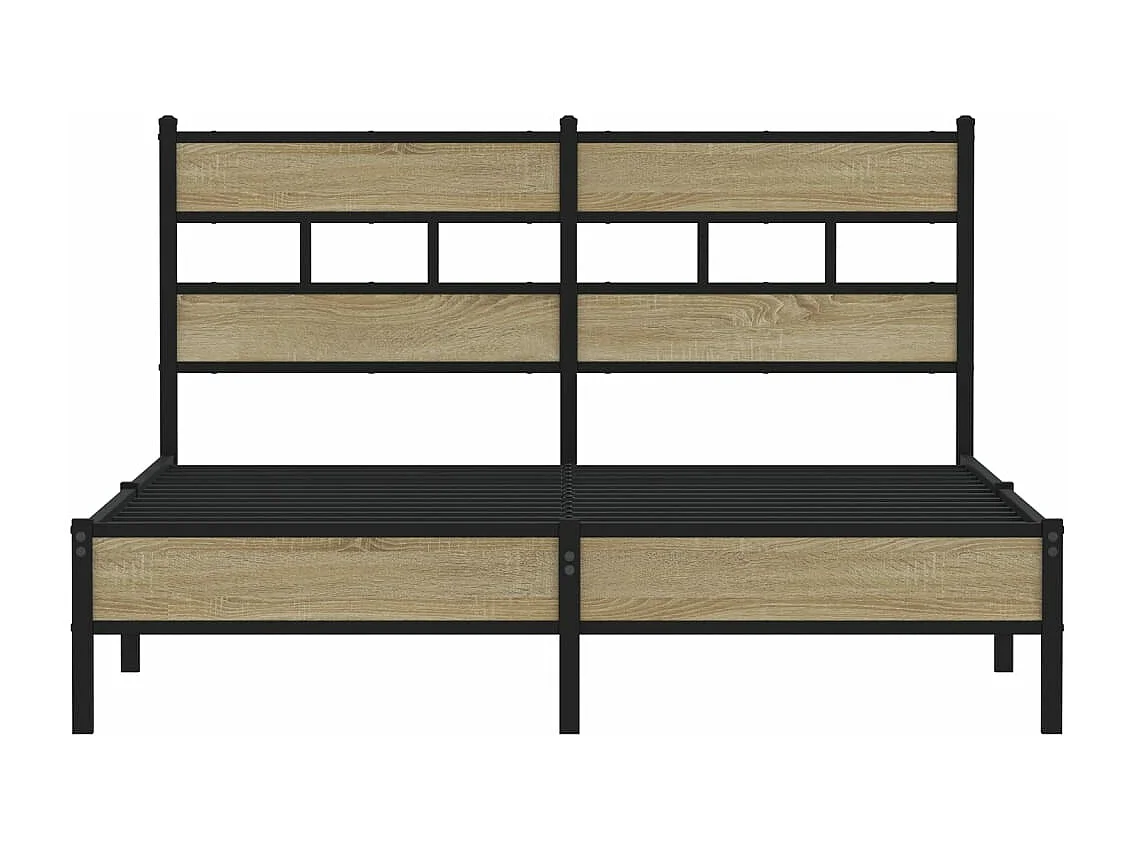 Estrutura cama s/ colchão derivados de madeira carvalho sonoma