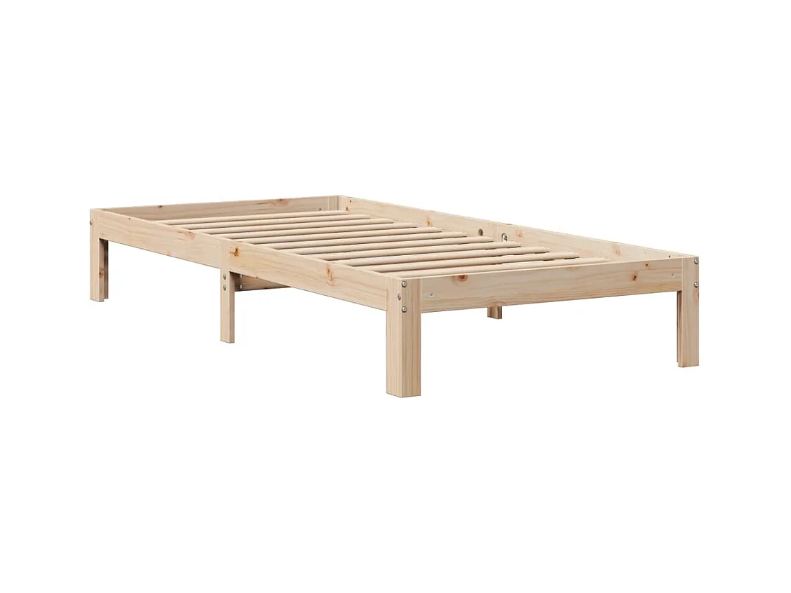 Cadre de lit avec tête de lit 90x200 cm bois de pin massif