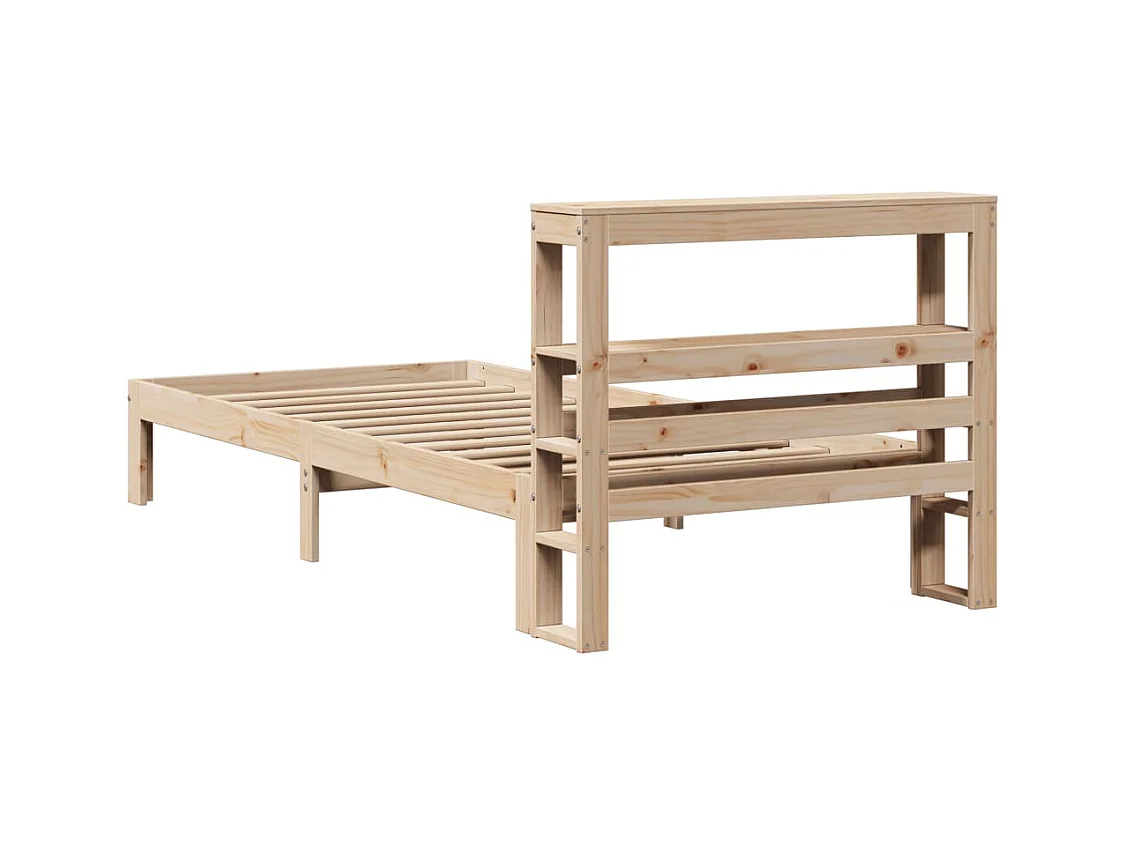 Cadre de lit avec tête de lit 90x200 cm bois de pin massif