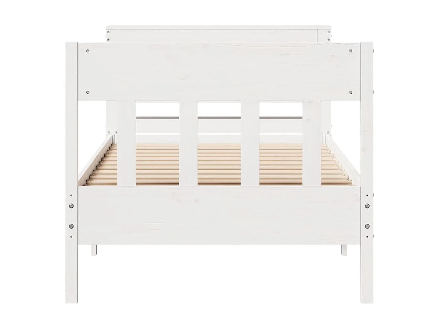 Cadre de lit sans matelas blanc 90x190 cm bois de pin massif