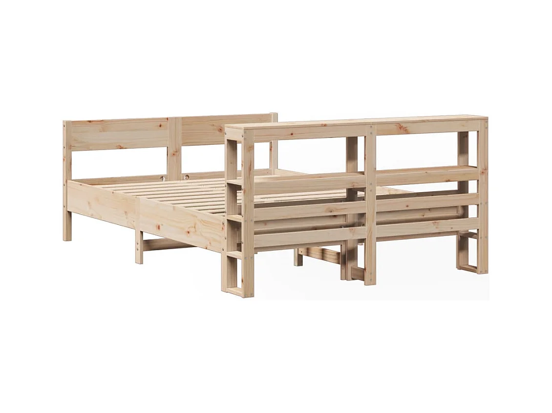 Cadre de lit sans matelas 140x200 cm bois massif de pin
