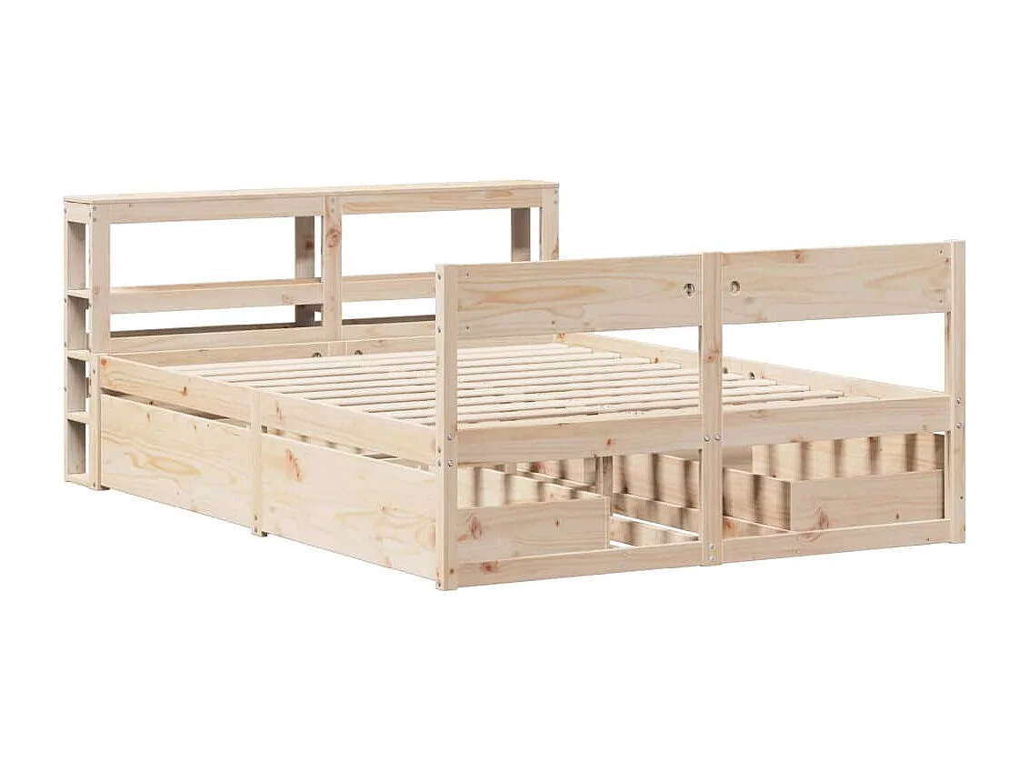 Cadre de lit sans matelas 140x200 cm bois massif de pin