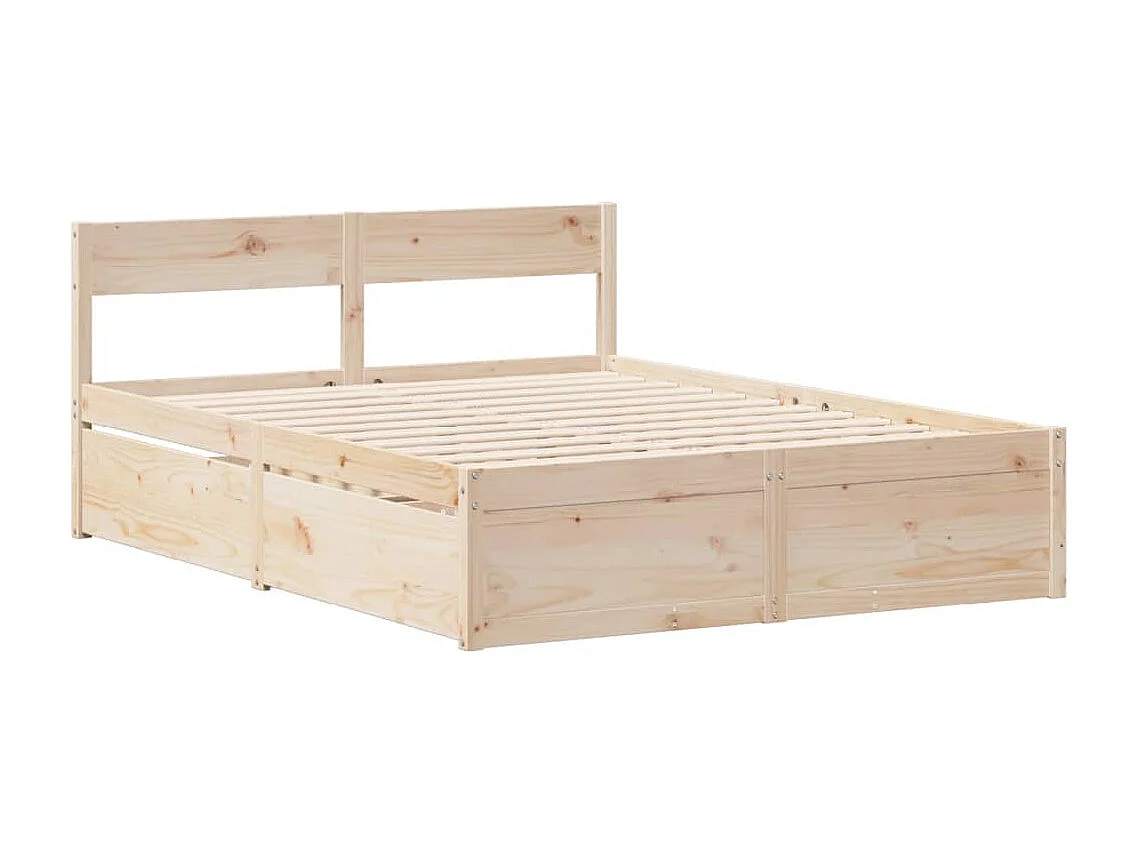 Cadre de lit sans matelas 140x200 cm bois massif de pin