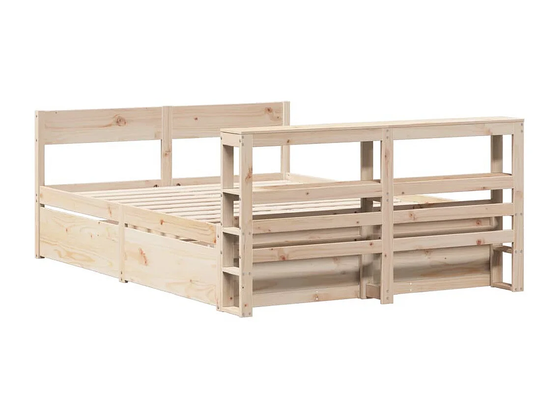 Cadre de lit sans matelas 140x200 cm bois massif de pin