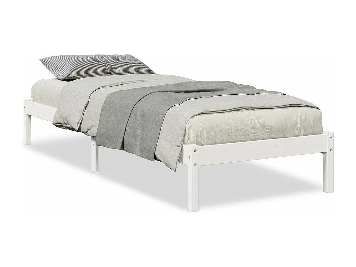 Cadre de lit extra long sans matelas 90x210 cm bois massif pin