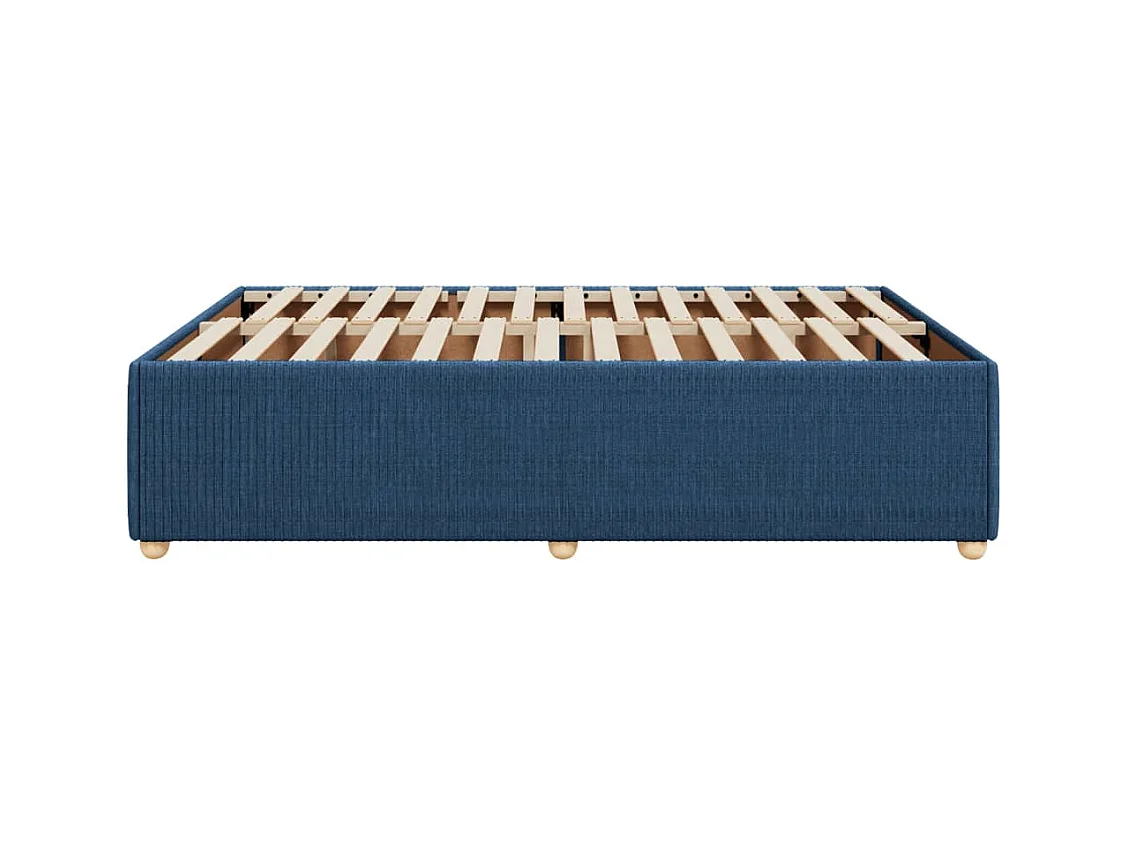 Cama sin colchón tela azul 160x200 cm