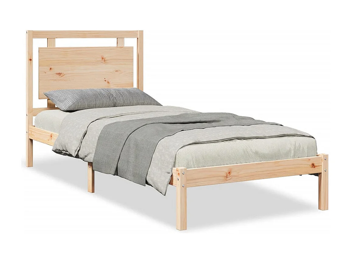 Cadre de lit extra long sans matelas 100x220 cm bois massif