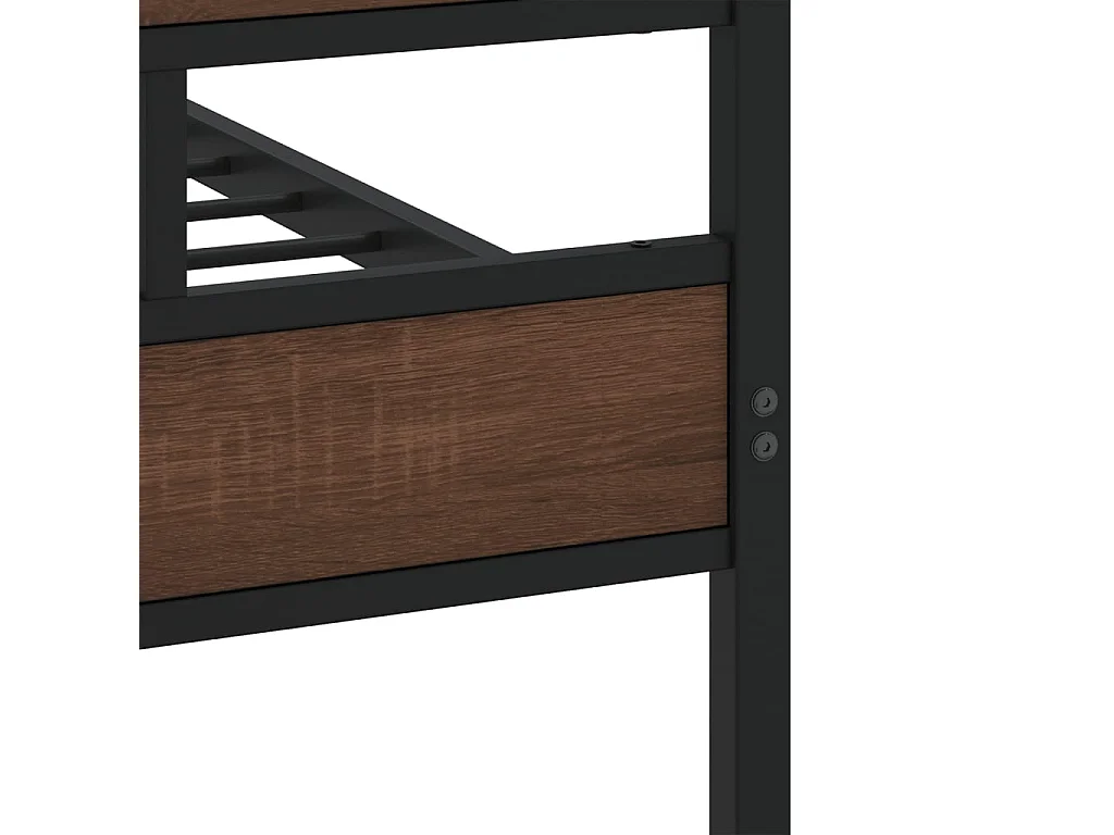 Cadre de lit sans matelas avec tête de lit et pied de lit