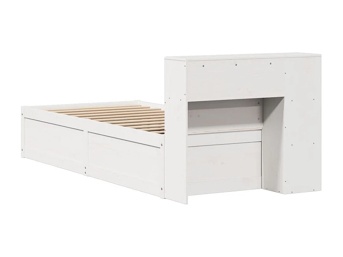 Cadre de lit sans matelas blanc 90x190 cm bois de pin massif