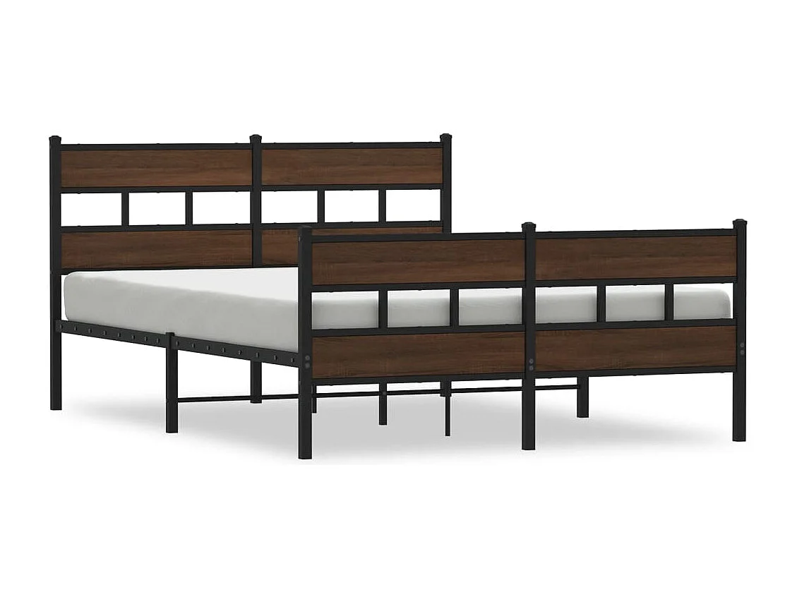 Estructura de cama con cabecero y pie sin colchón 140x200cm