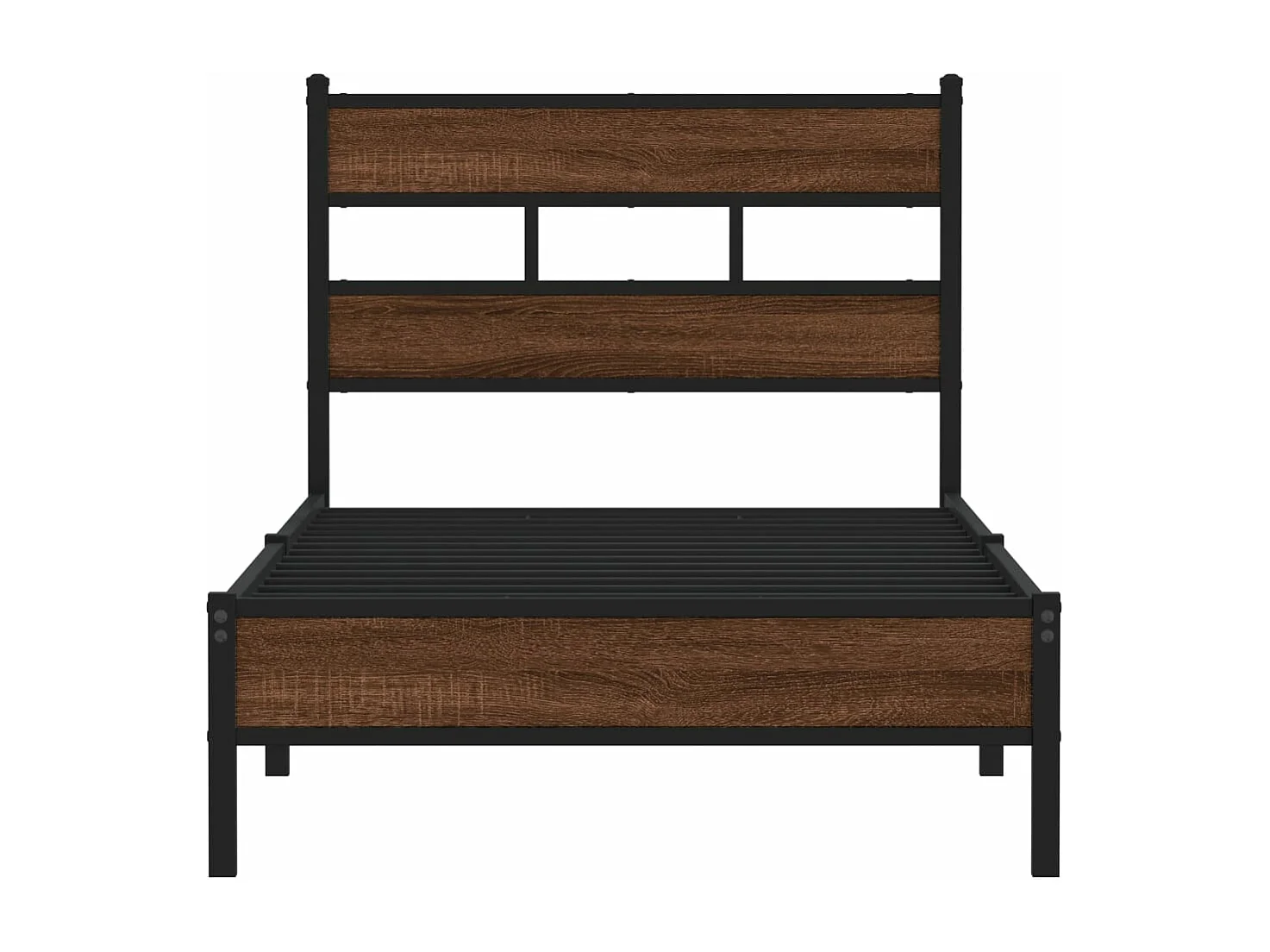 Estructura de cama sin colchón madera marrón roble 80x200 cm