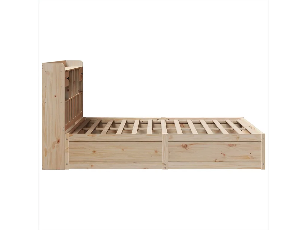 Estructura de cama sin colchón madera de pino blanco 150x200 cm