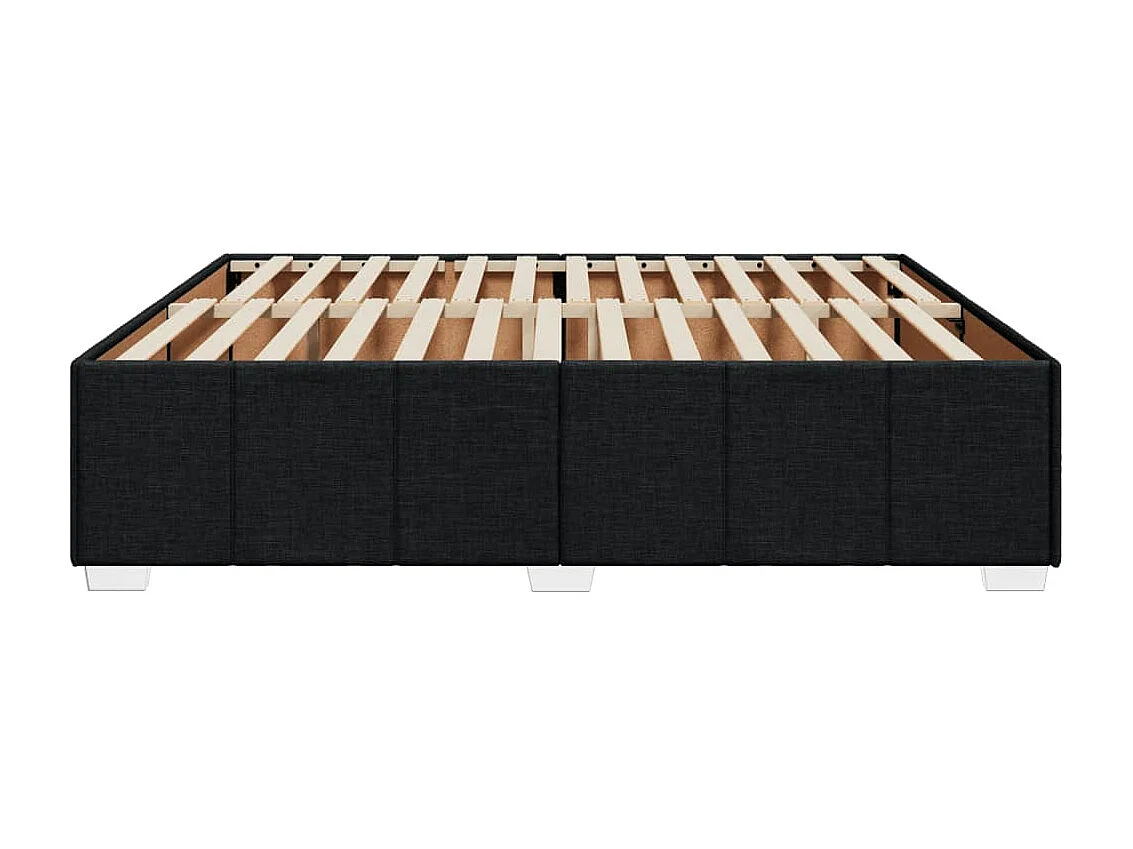 Cadre de lit sans matelas noir 200x200 cm tissu