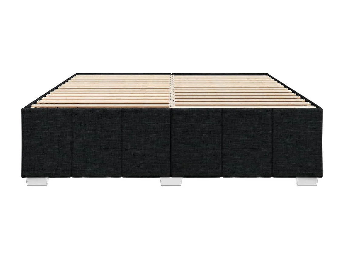 Estrutura de cama sem colchão 200x200 cm tecido preto