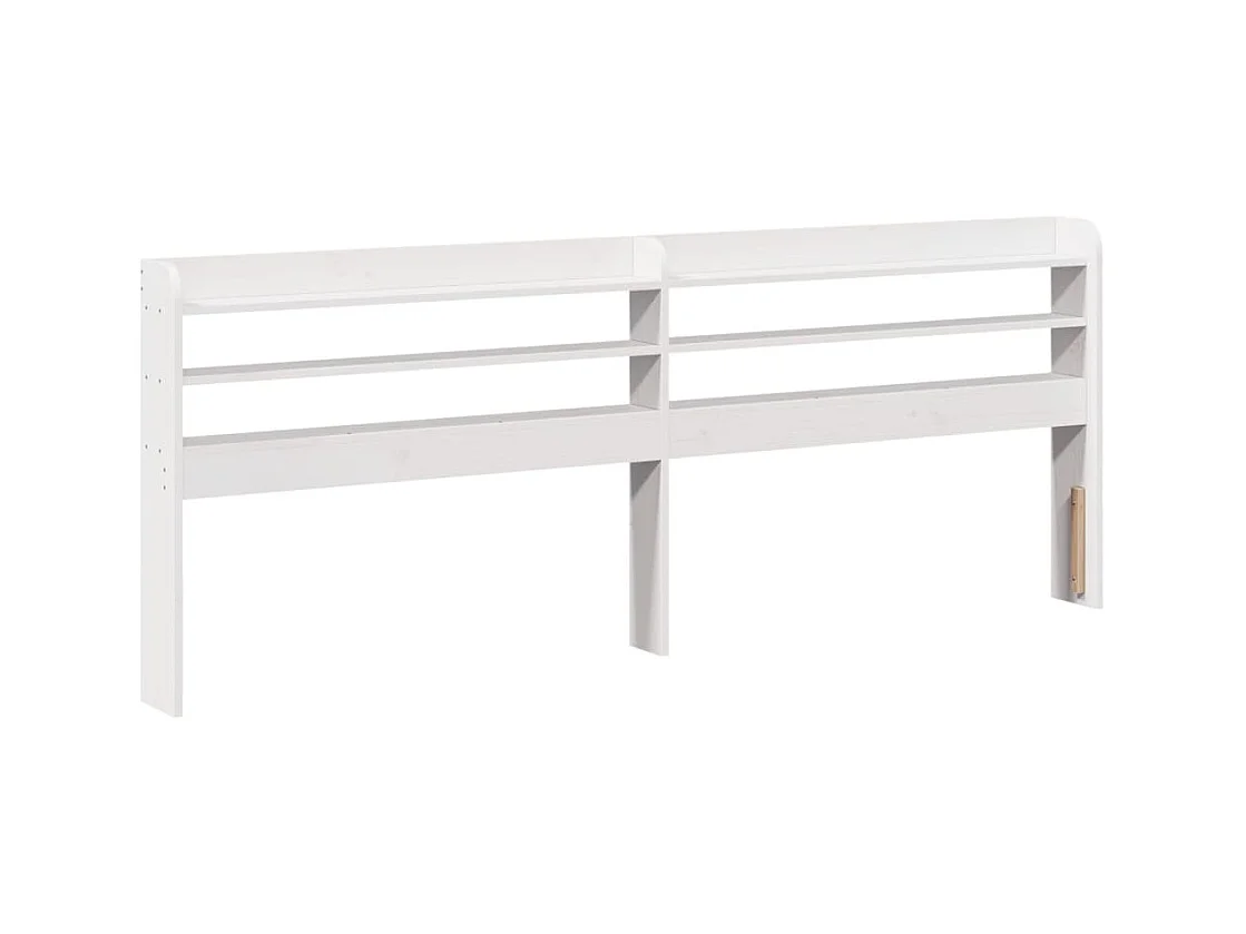 Cadre de lit et tête de lit blanc 200x200 cm bois de pin massif