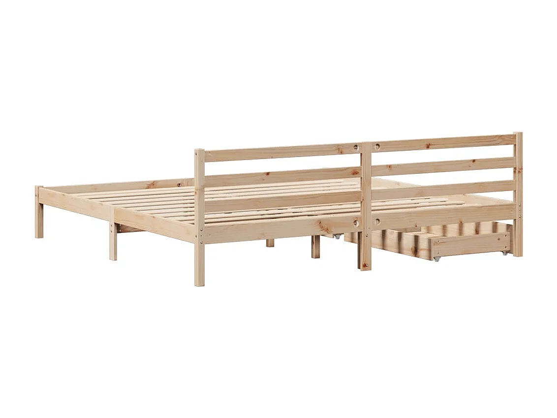 Cama sem colchão 180x200 cm madeira de pinho maciça