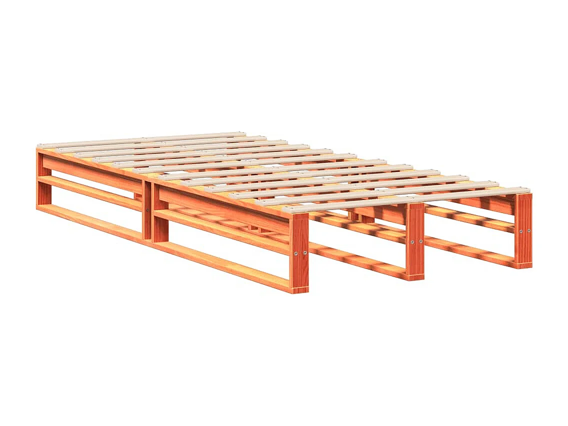 Estructura de cama sin colchón madera maciza marrón 90x190 cm