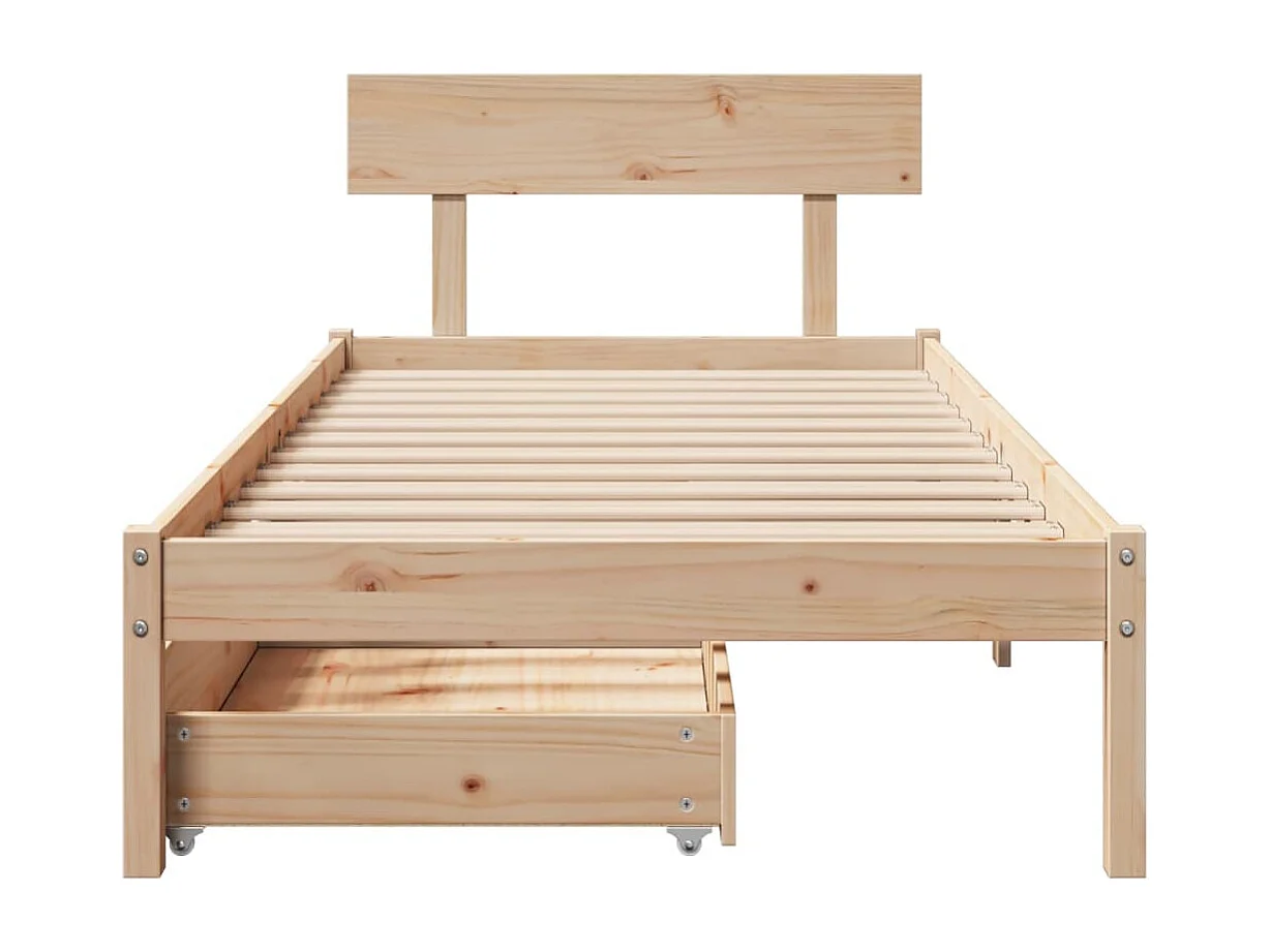 Cama sem colchão 90x200 cm madeira de pinho maciça