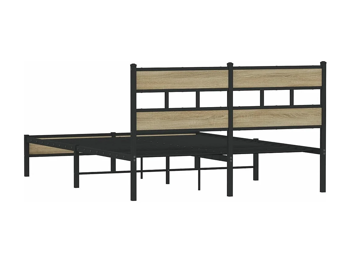 Cadre de lit sans matelas chêne sonoma 140x190 cm