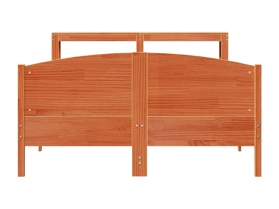 Cadre de lit sans matelas cire marron 120x200cm bois pin massif