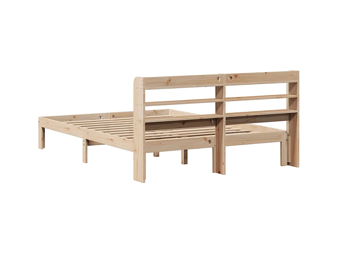 Cadre de lit avec tête de lit 140x200 cm bois de pin massif