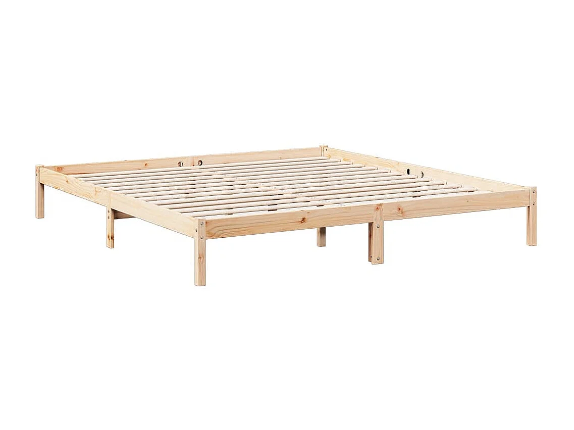 Cadre de lit extra long sans matelas 180x210 cm bois massif pin