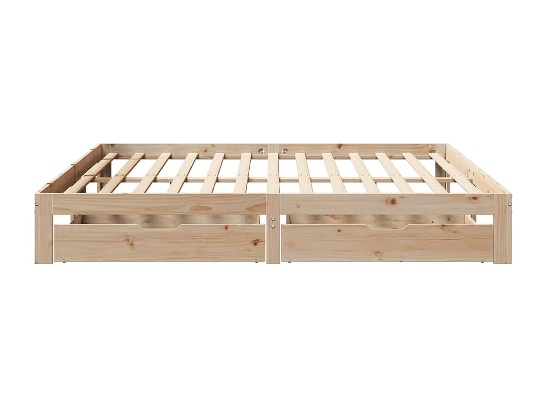 Estructura de cama con cajones madera maciza de pino 180x200 cm