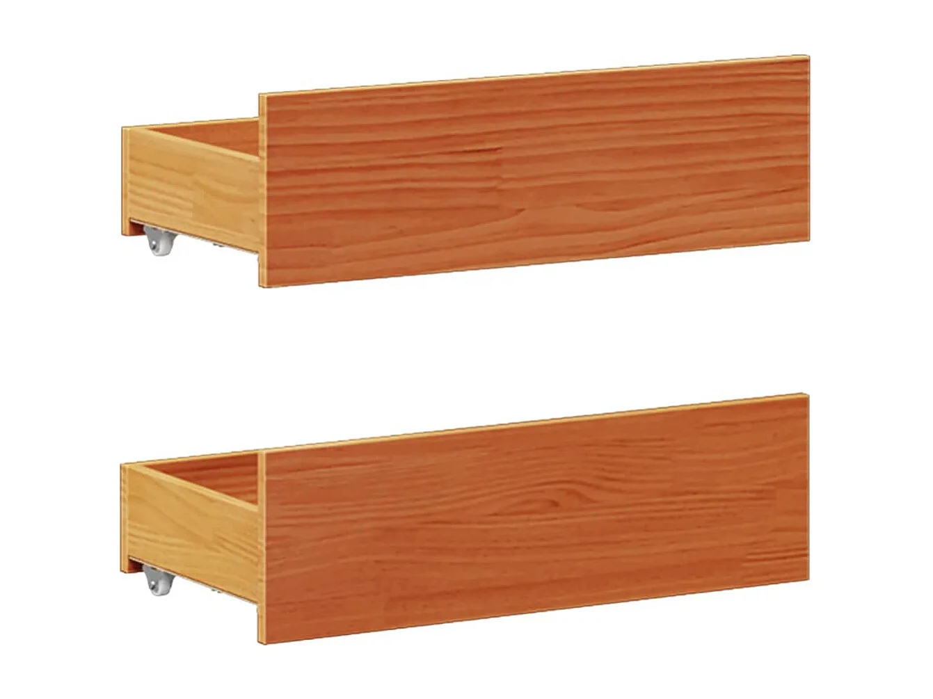 Cadre de lit sans matelas avec tête de lit brun cire 140x190 cm