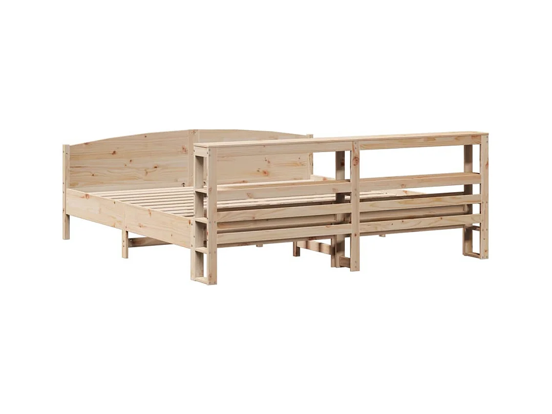Cadre de lit sans matelas 180x200 cm bois massif de pin