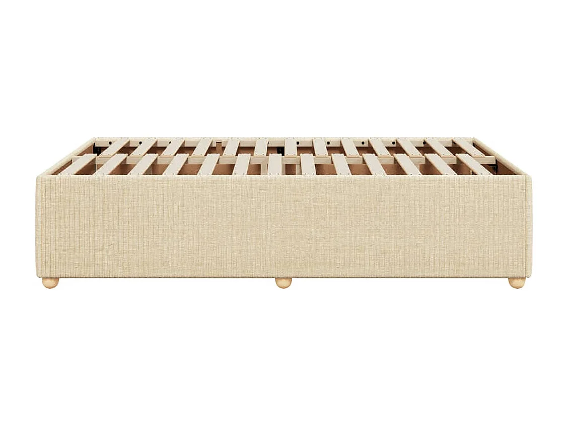 Estructura de cama tela crema 120x190 cm