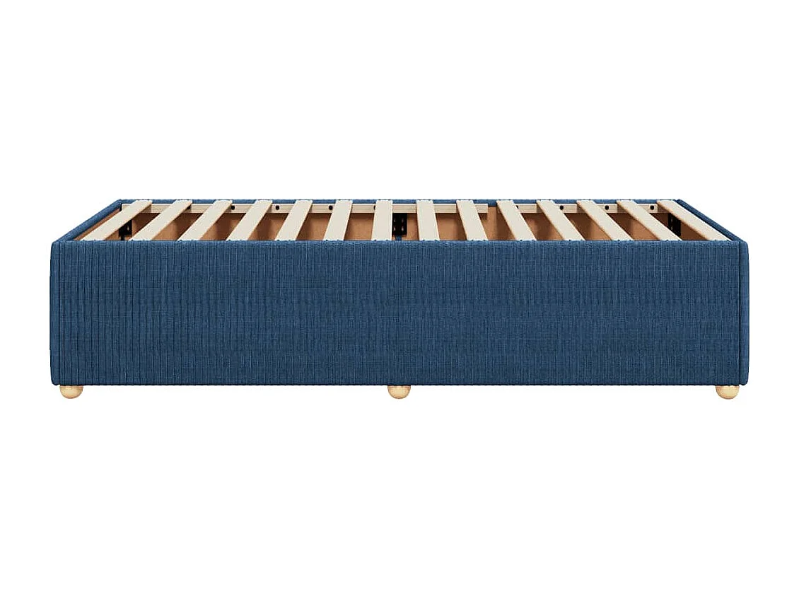 Cadre de lit Bleu 90x200 cm Tissu