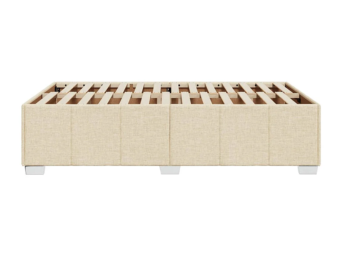 Estrutura de cama 120x190 cm tecido cor creme