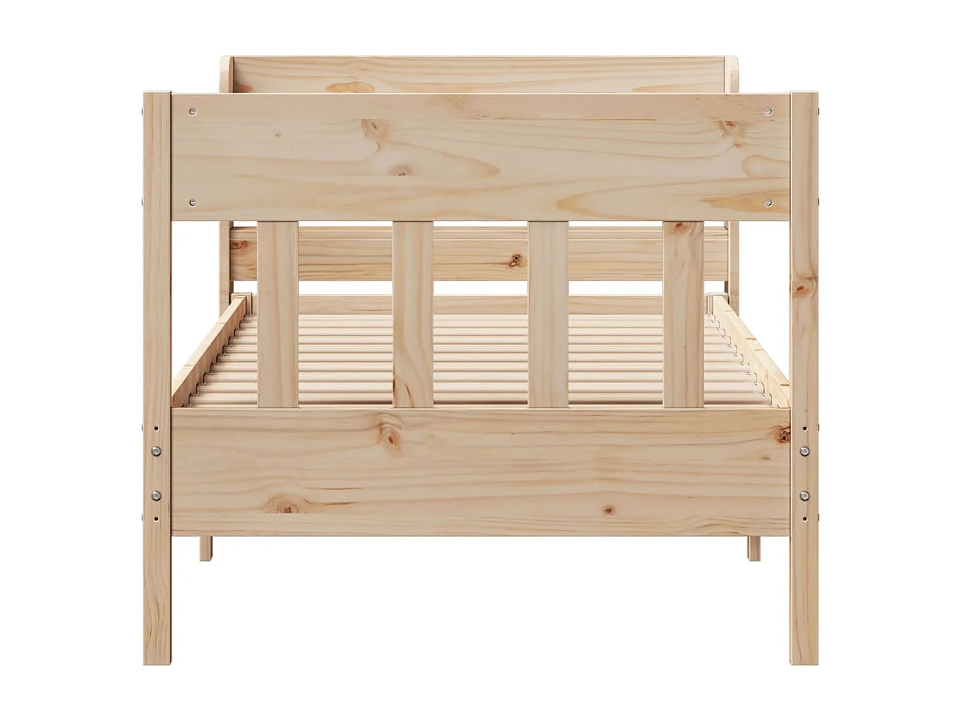 Estructura de cama sin colchón madera maciza pino 75x190 cm