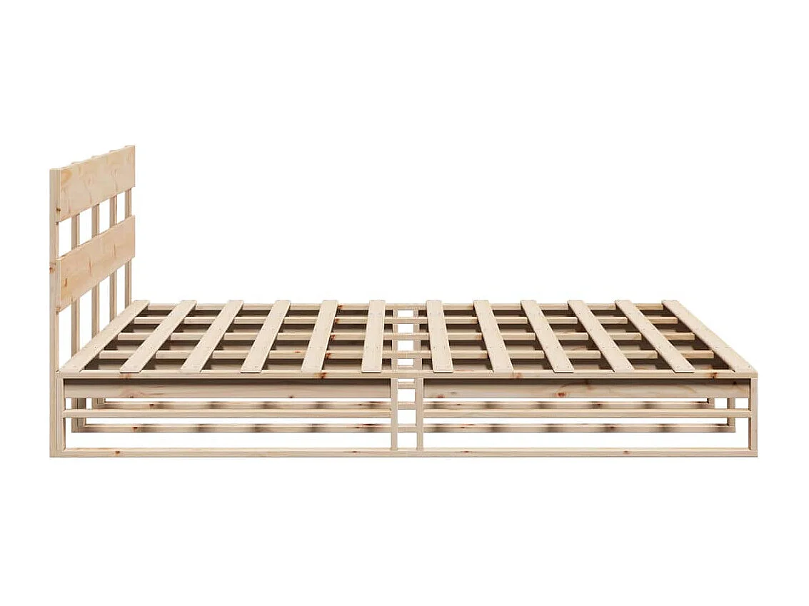 Estructura de cama sin colchón madera maciza de pino 200x200 cm