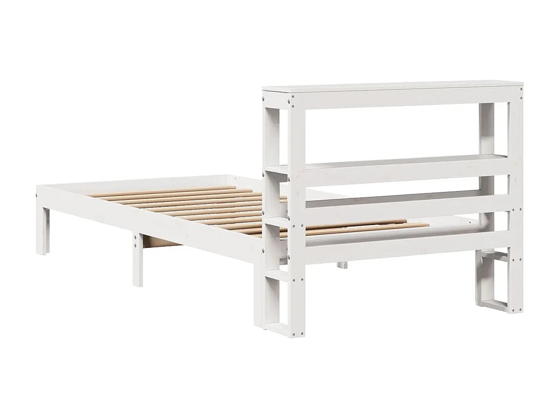 Estrutura cama c/ cabeceira 75x190 cm pinho maciço