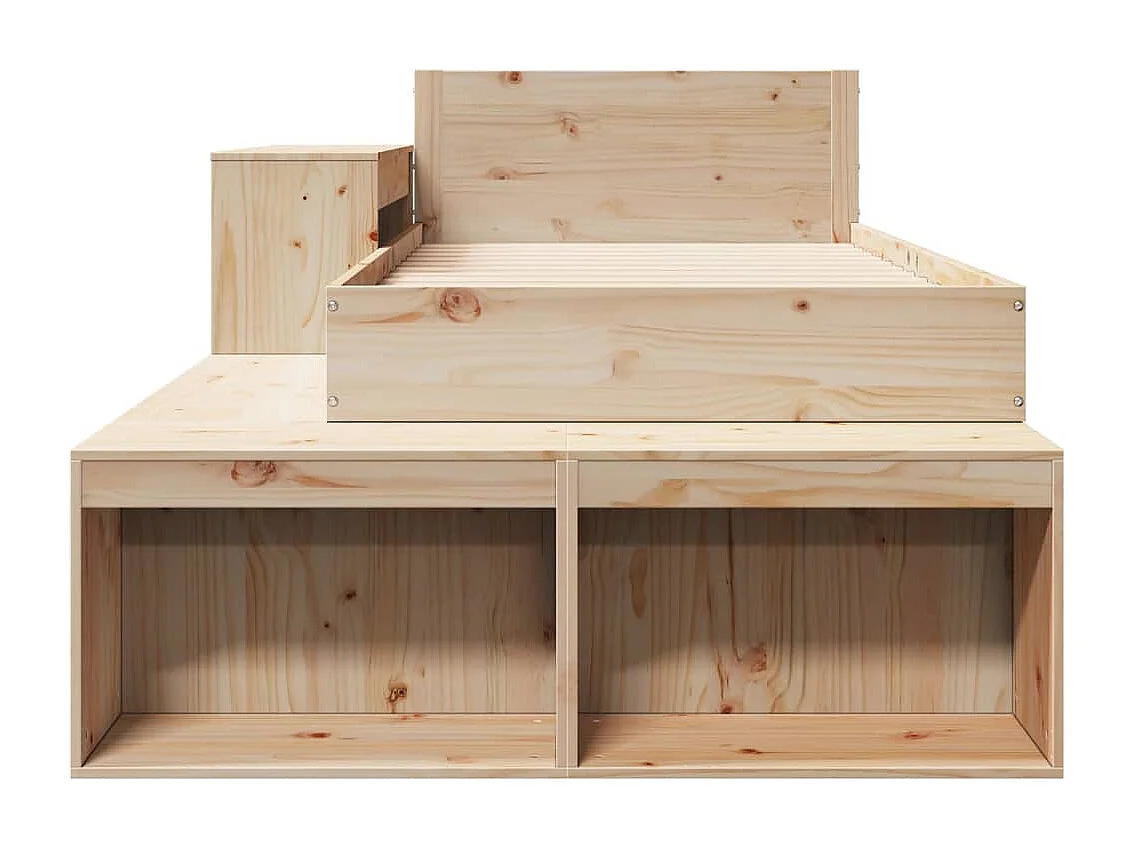 Cadre de lit sans matelas 80x200 cm bois massif de pin