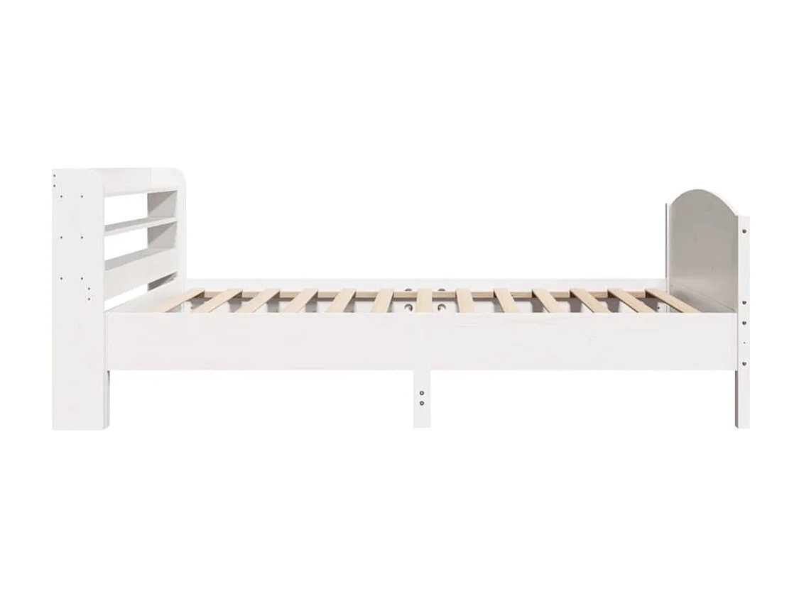 Cama sem colchão 75x190 cm madeira de pinho maciça branco