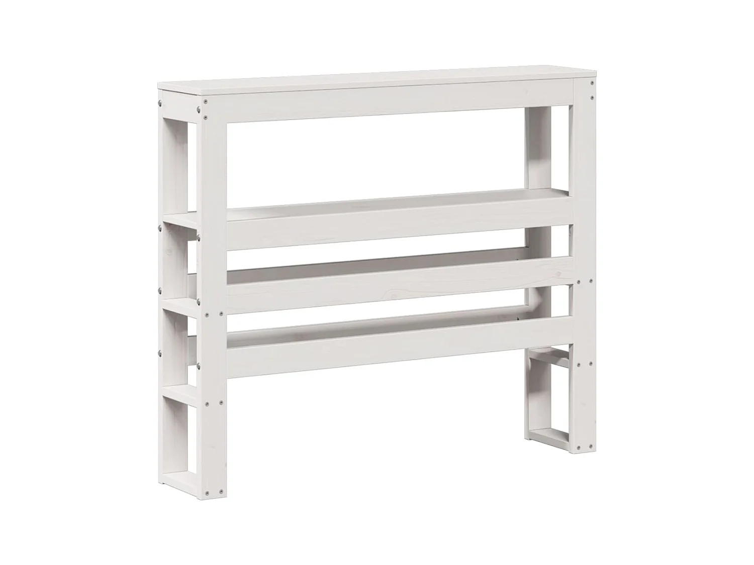 Estrutura de cama com cabeceira 90x200 cm pinho maciço branco