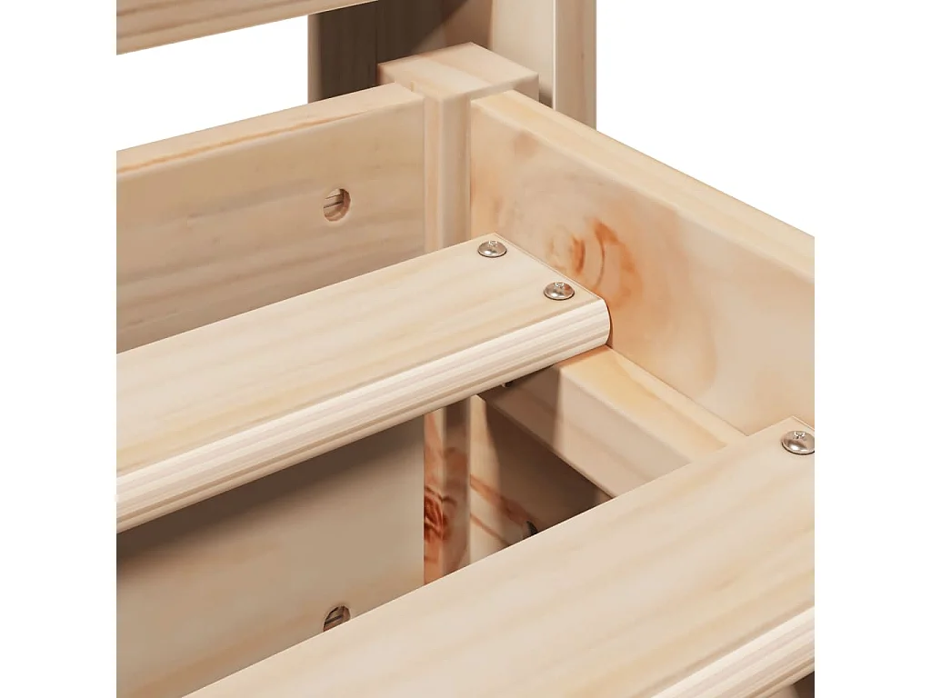 Estructura de cama sin colchón madera maciza de pino 120x190 cm