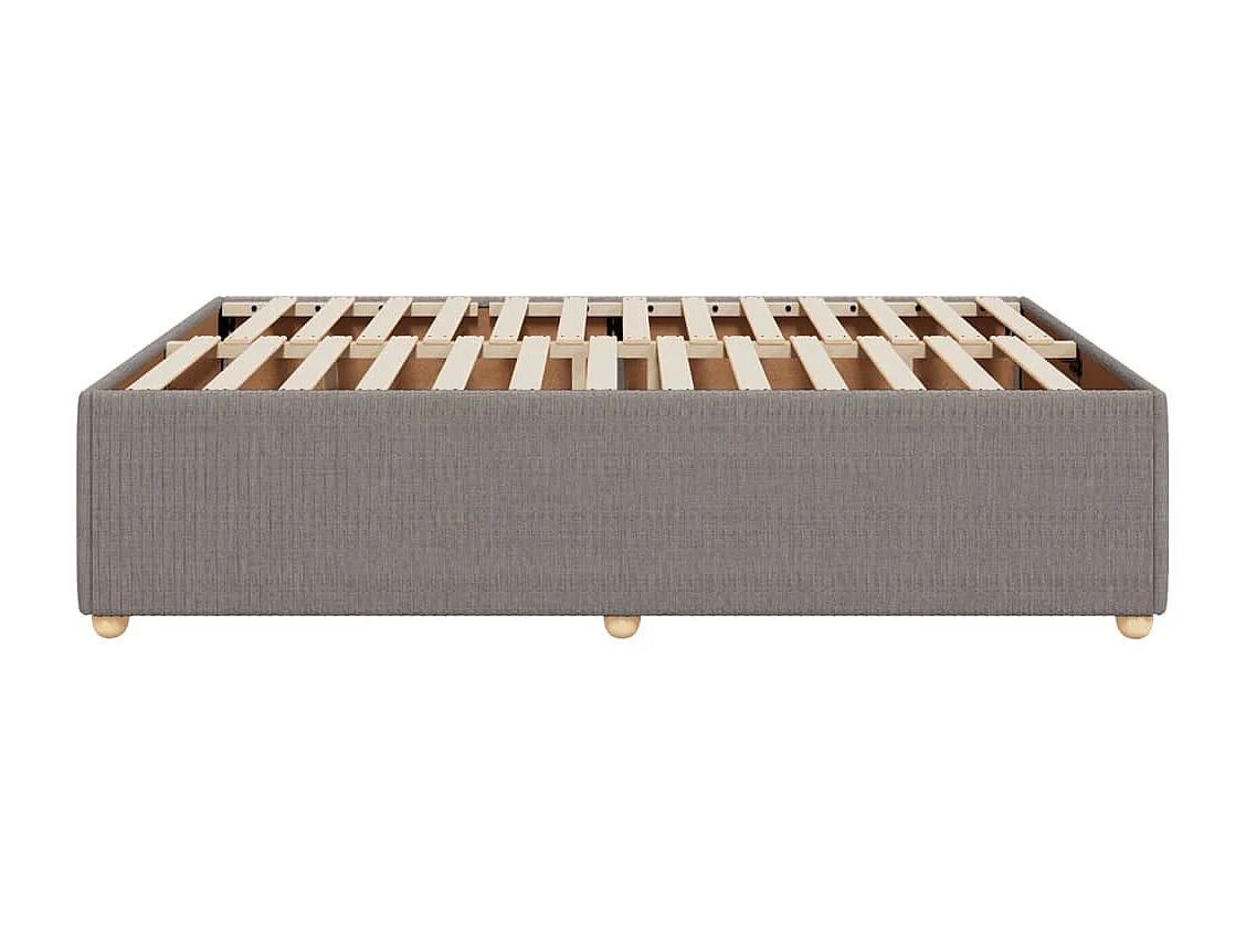 Cama sin colchón tela gris taupe 140x190 cm