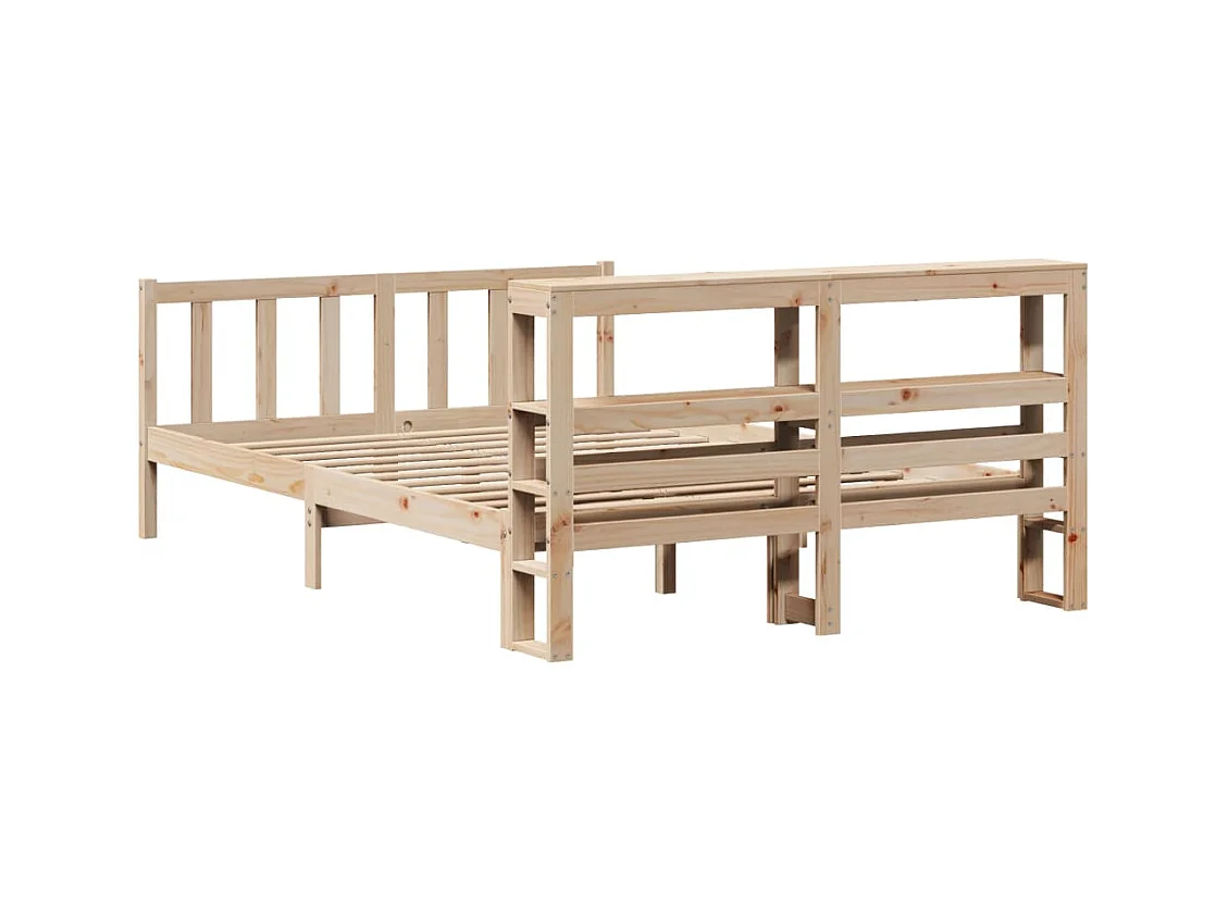 Cadre de lit sans matelas 140x190 cm bois de pin massif