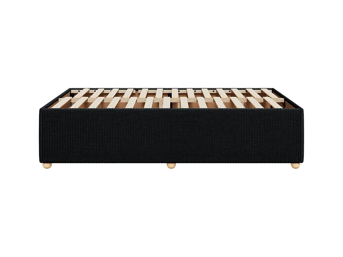 Cadre de lit noir 120x190 cm tissu