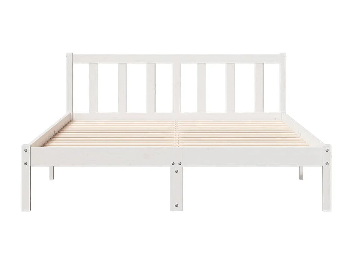 Cama extra longa sem colchão 160x220 cm pinho maciço branco