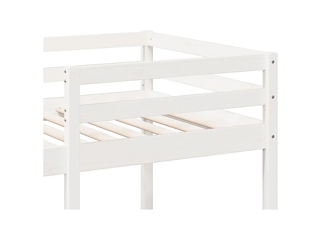 Cadre de lit superposé sans matelas blanc 90x190 cm pin massif