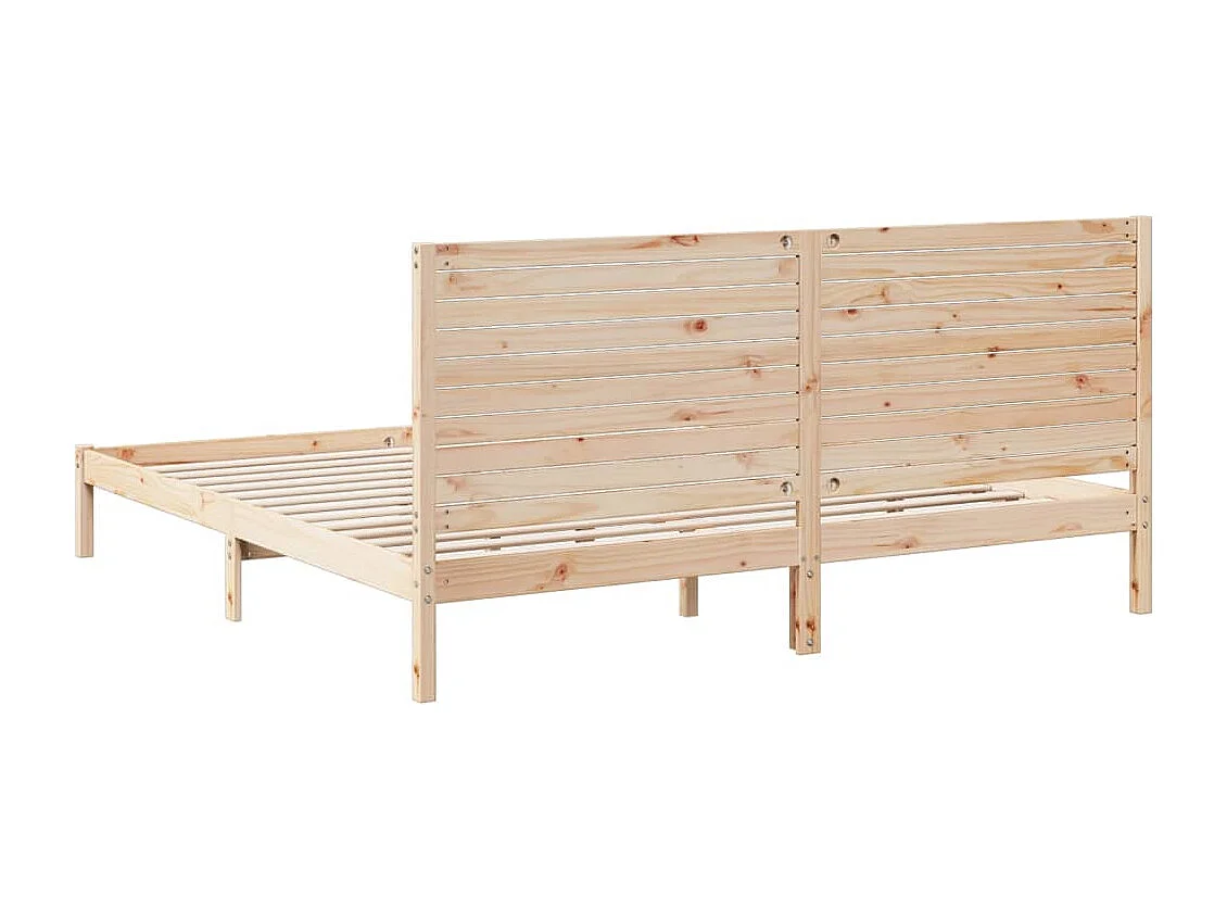 Cama extralarga sin colchón madera maciza 200x220 cm