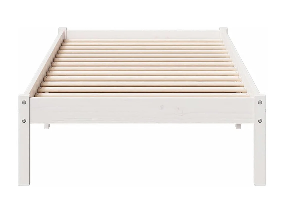 Cama extralarga sin colchón madera maciza pino blanca 80x210 cm